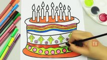 Et anniversaire gâteau couleur Comment à Il les trains jusquà coloration bébé gâteau danniversaire et les trains