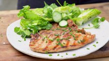 Soy Basted Thin Cut Pork Chops With Tiger Salad