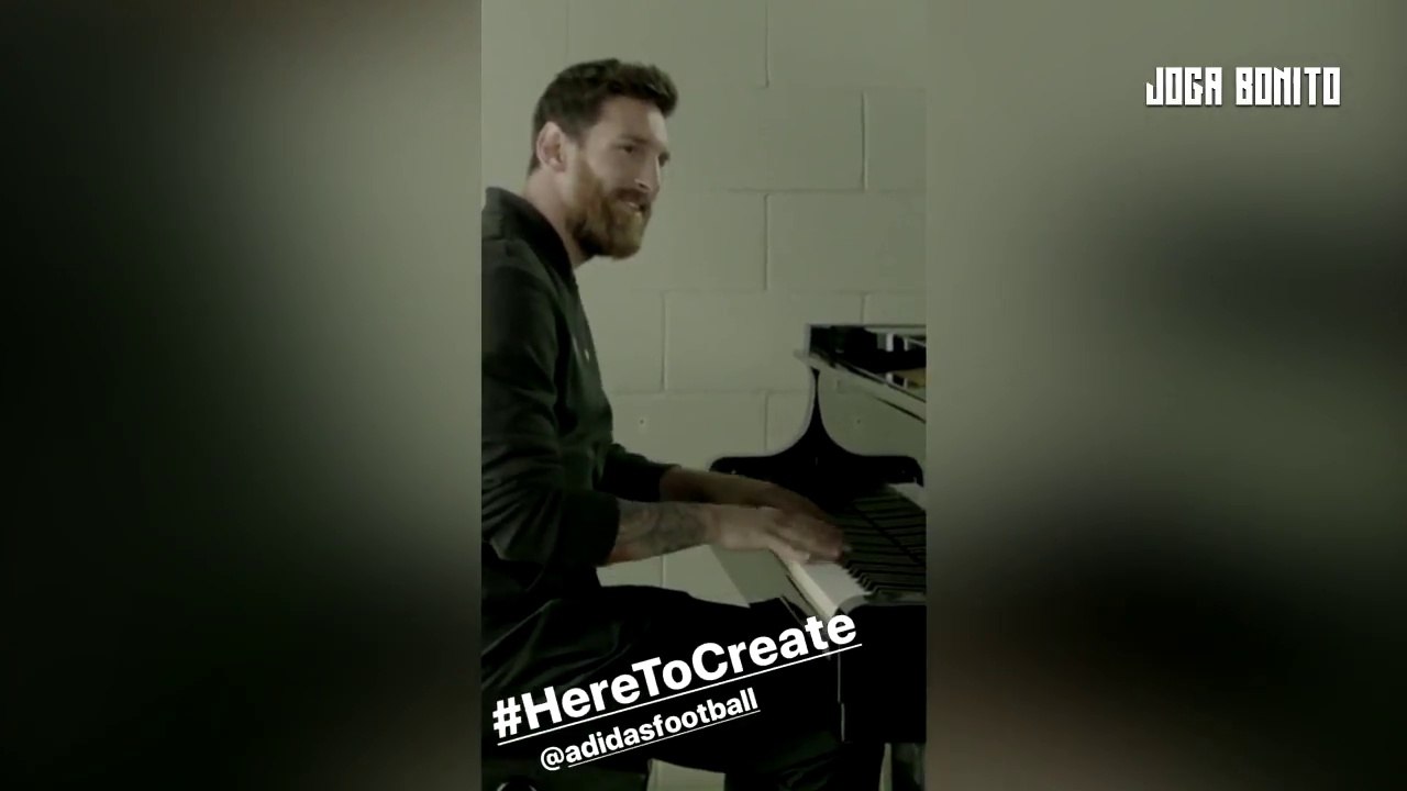 Lionel Messi play Champions League tune on Piano