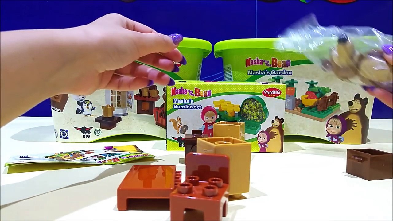 Masha And The Bear PlayBIG Bloxx TV Set And Sunflowers ★ Masha I Medved New new Toys Маша и Медведь