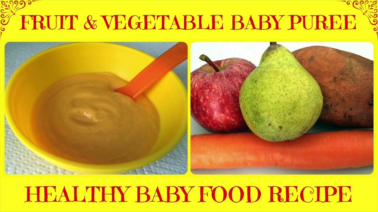 How to Make Sweet Potato, Carrot, Apple & Pear Puree | Baby Food | Starting From 6 Months