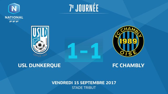 J7- USL Dunkerque- FC Chambly (1-1), le résumé