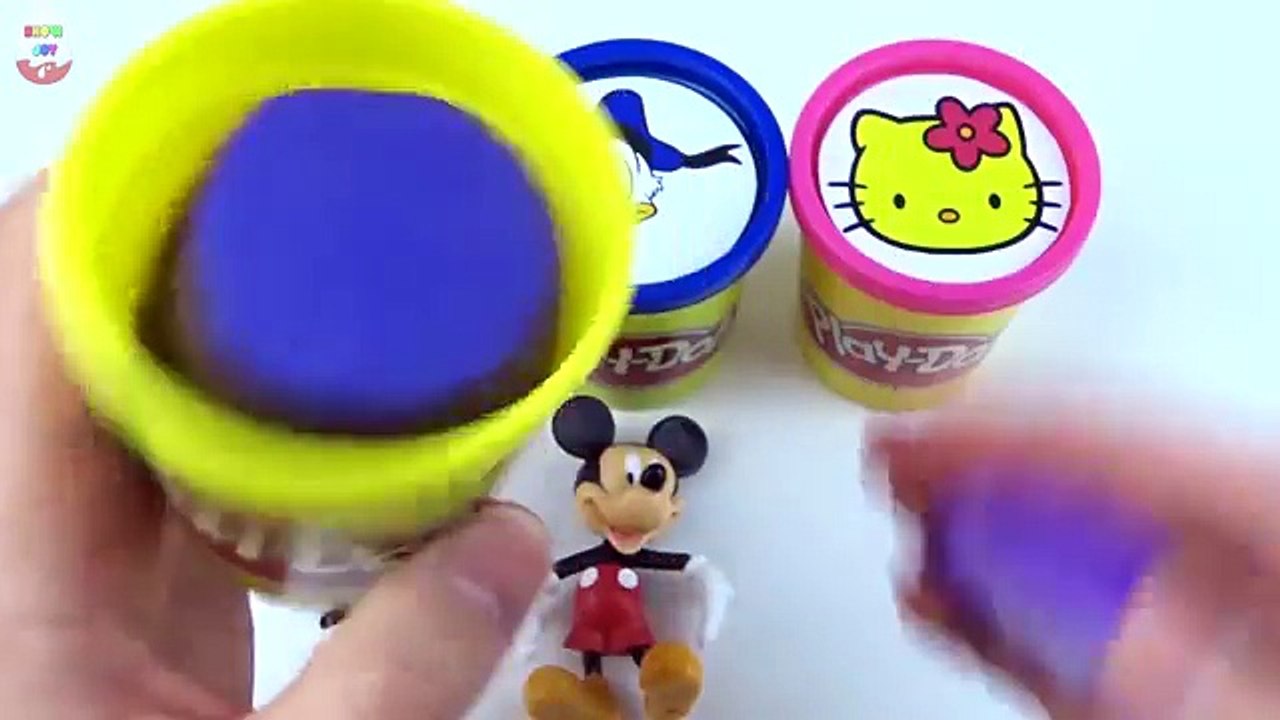 Сups Stacking Toys Play Doh Clay Peppa Pig Hello Kitty Mickey Mouse Donald Duck Toys Colle