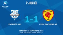 J7 : Entente SSG - Lyon Duchère AS (1-1), le résumé