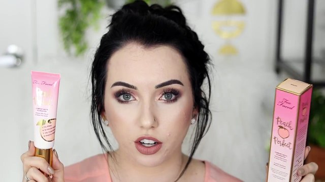 Transfer Resistant?! TOO FACED PEACH PERFECT FOUNDATION First Impression | 15 DAYS OF FOUNDATION