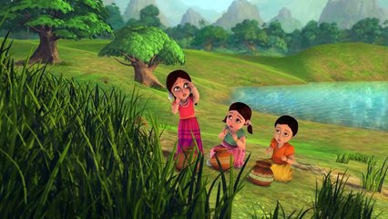 Little Krishna builds a Bridge on Yamuna river in Vrindavan | Clip