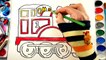 Coloring with Thomas and Fiends How to Draw Thomas the Tank Engine Learning Coloring Page
