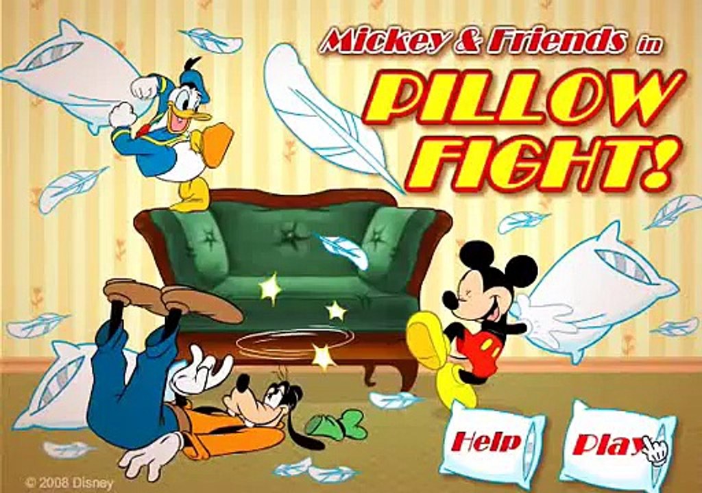 Mickey and Friends Pillow Fight