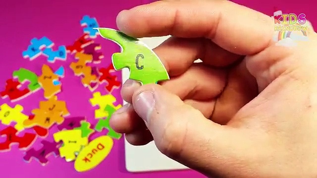 A b c d Canard un ré et animaux Anglais des lettres Apprendre couleurs