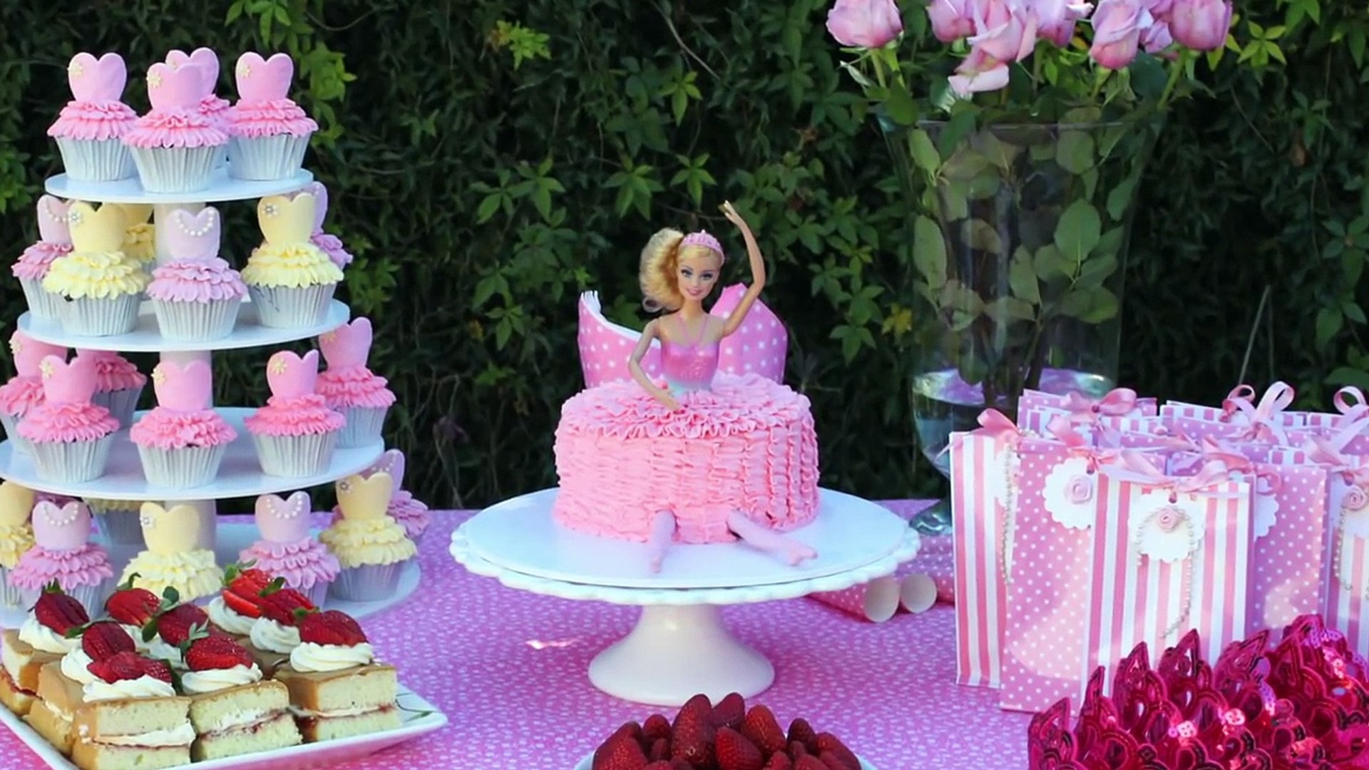 Ballerina Barbie Cake! Easy Ballet Cake with Matching Cupcakes! – Видео Dailymotion
