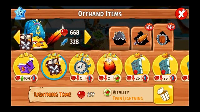 List of All Angry Birds Epic Set Item : Weapons + Offhand Items Set Bonus Stats