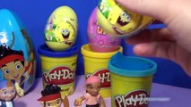 Spongebob Square Pants and Jake and the Never Land Pirates Play Doh Surprise Eggs