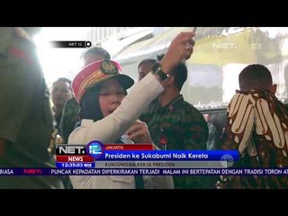 Presiden Jokowi dan Ibu Iriana ke Sukabumi Naik Kereta NET 12