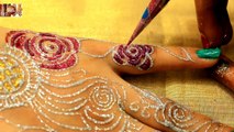 Gulf Roses With Leafs Mehendi Designs For Hands: Elegant Saudi Party Heena MehndiArtistica