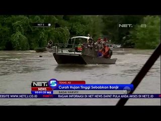 Banjir Setinggi Rumah di Texas Karena Dilanda Hujan dan Badai NET 5