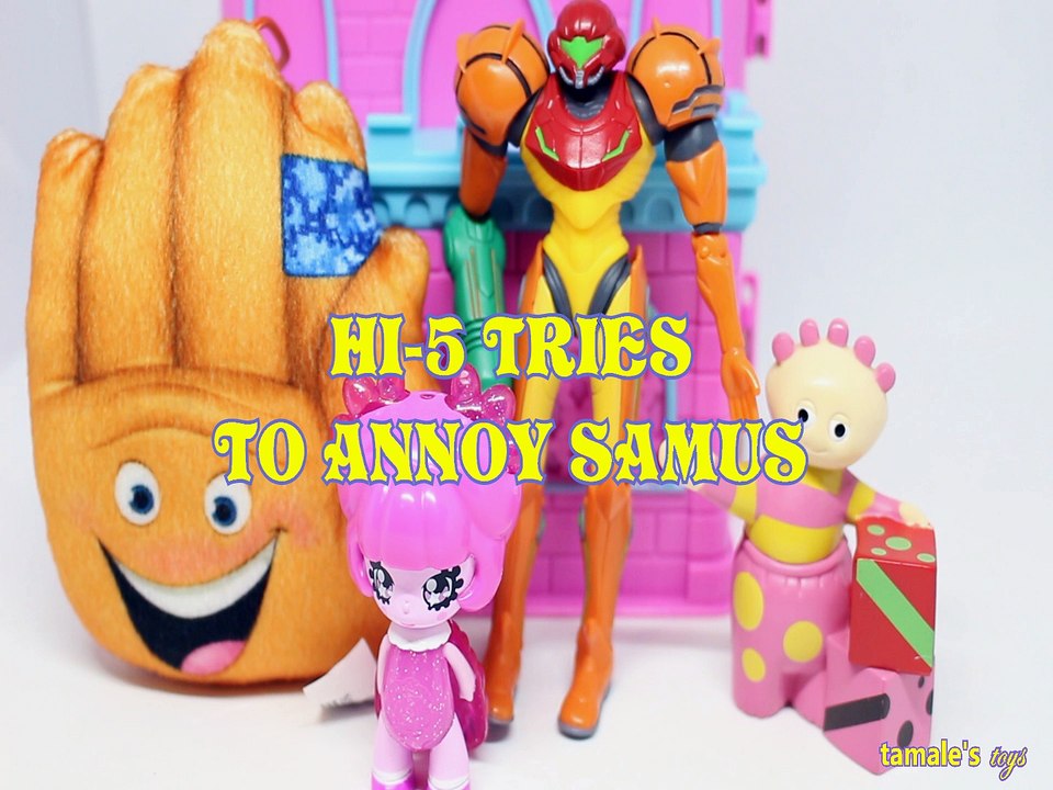 HI-5 TRIES TO ANNOY SAMUS EMOJI FILM SPINOSITA TOMBLIBOO TOYS PLAY WORLD OF NINTENDO THE GLIMMIES IN THE NIGHT GARDEN