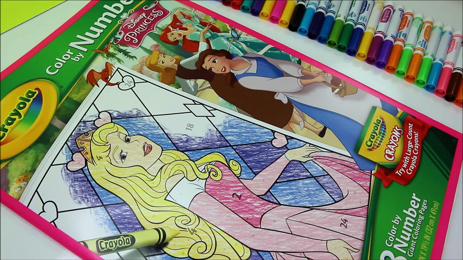 Princess Jasmine Crayola Giant Color By Number Disney Princess Coloring Pages Color With Me Video Dailymotion