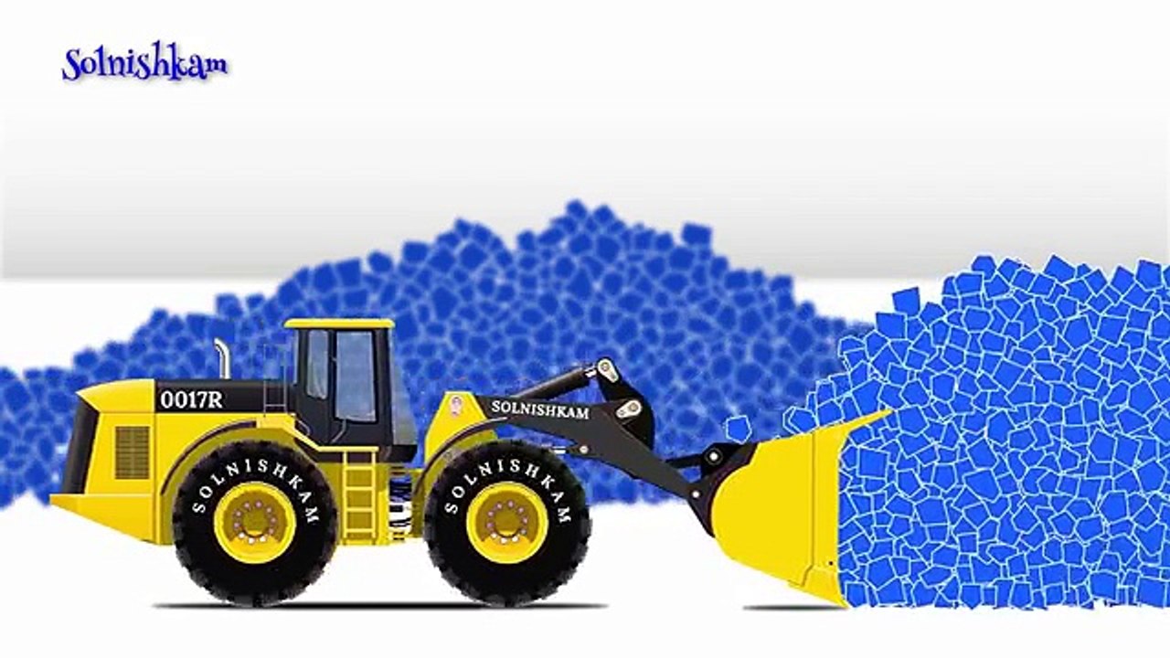 Мультики про машинки Погрузчик Автокран Грузовичок Учим геометрические фигуры Развивающий мультик