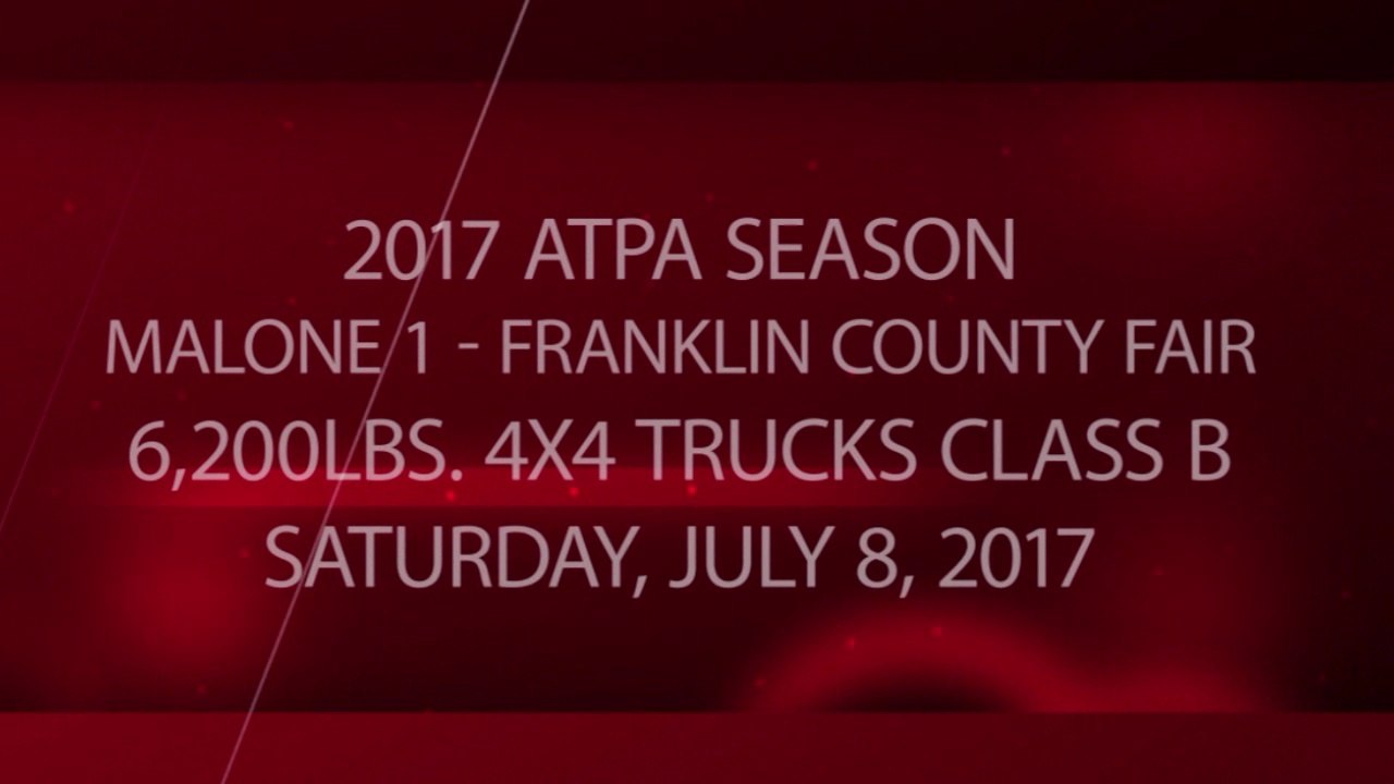 ATPA - Franklin County Fair - 07-08-2017 - 6,200lbs. 4x4 Trucks Class B