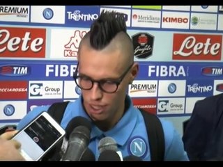 Napoli-Fiorentina 2-1 - Hamsik: "Contenti di essere vicini alla vetta" (19.10.15)