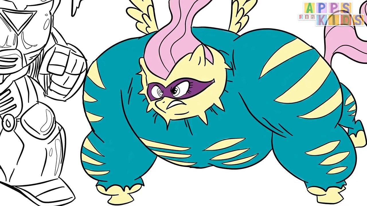 My Little Pony Flutterhulk VS Hulkbuster Drawing & Coloring Book