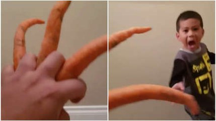 Carrot Claw Scares Kid