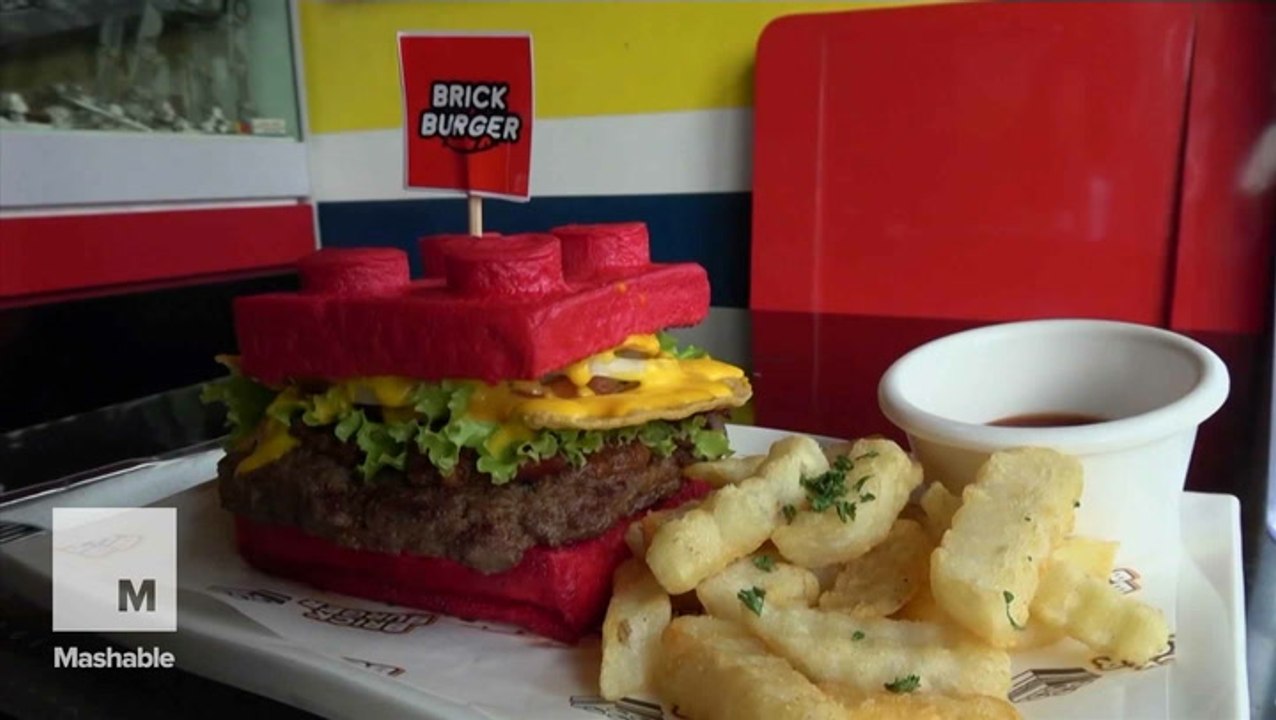 Someone decided to make Lego-inspired square burgers