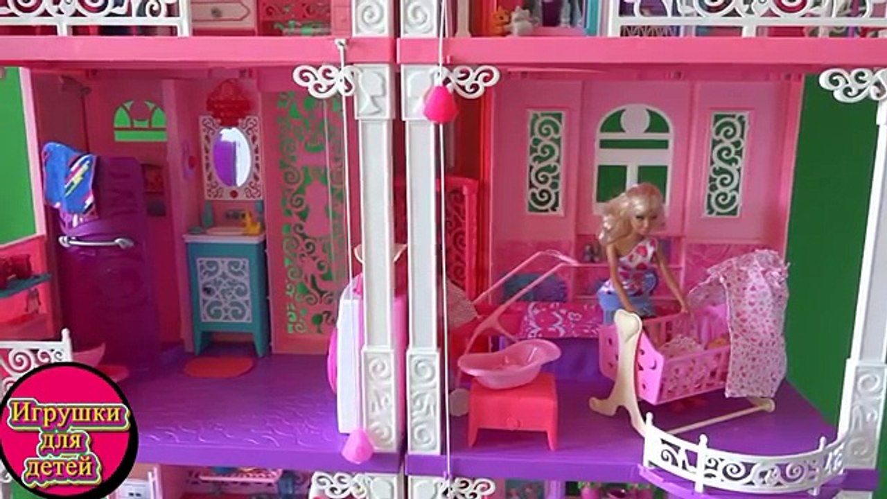 Video para con las muñecas Barbie para cuidar de él, nuevos accesorios de la casa de Barbie hija Kelly