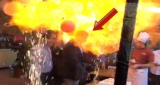 Kutlamadaki Meşalenin Kıvılcımı Balonları Patlattı: 1 Yaralı