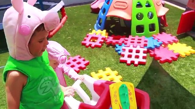 LITTLE PIGS + BIG BAD WOLF ~ Little Tikes Eco Playhouse & Waffle Blocks Family Fun Kids Pa