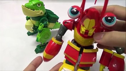 Siêu nhân lắp ráp robot ► Cá sấu ngốc nghếch kết hợp Tôm hùm hậu đậu