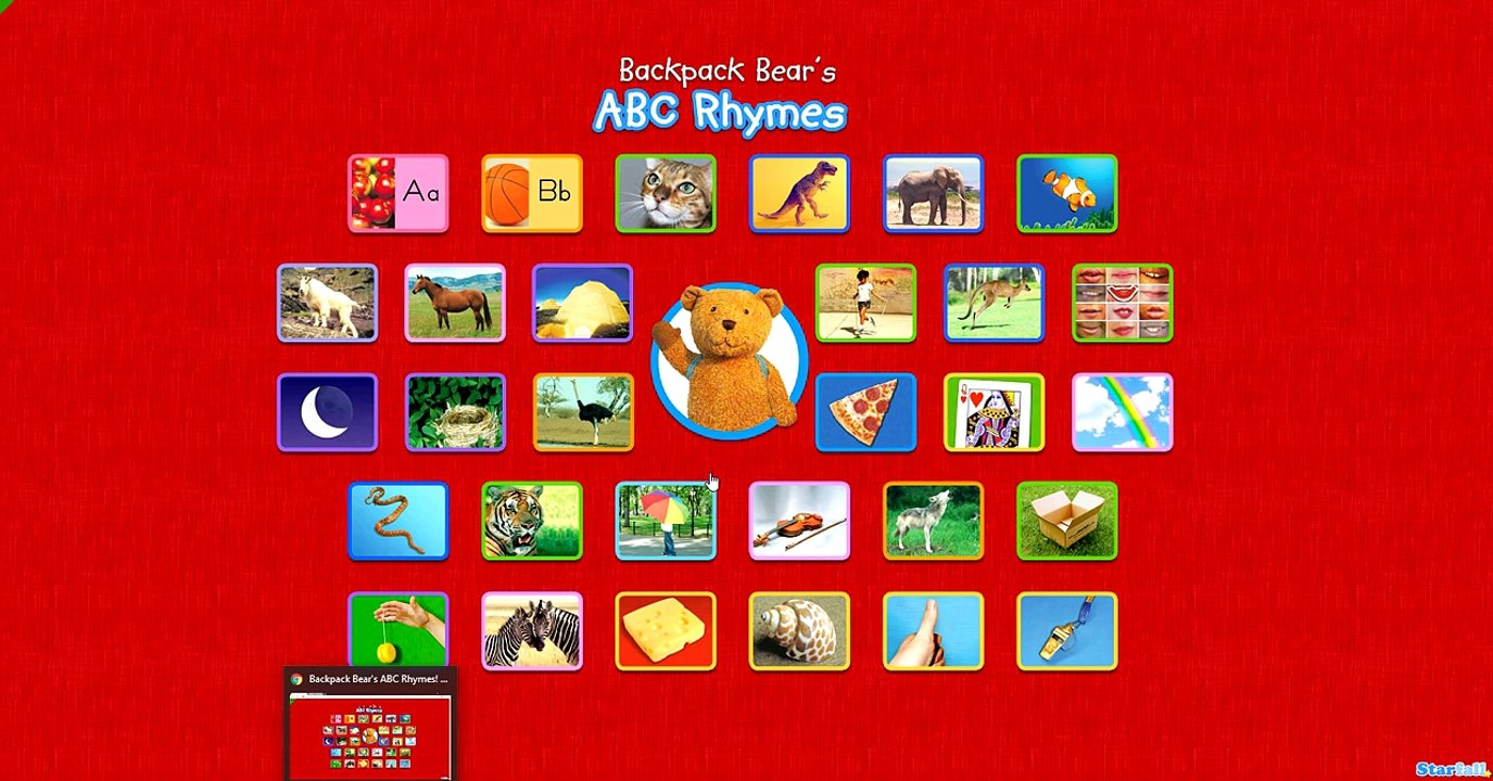 Backpack bears ABC rhymes 1/5 Starfall app video Dailymotion