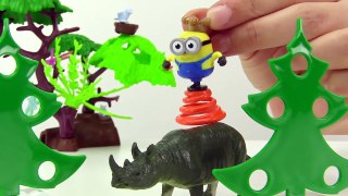 Animals for kids - Wild animals - Preschool and Kindergarten learning - Minions toys
