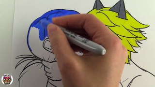Miraculous Ladybug and Cat Noir Coloring Book Pages Videos Kids Art | Toy Caboodle