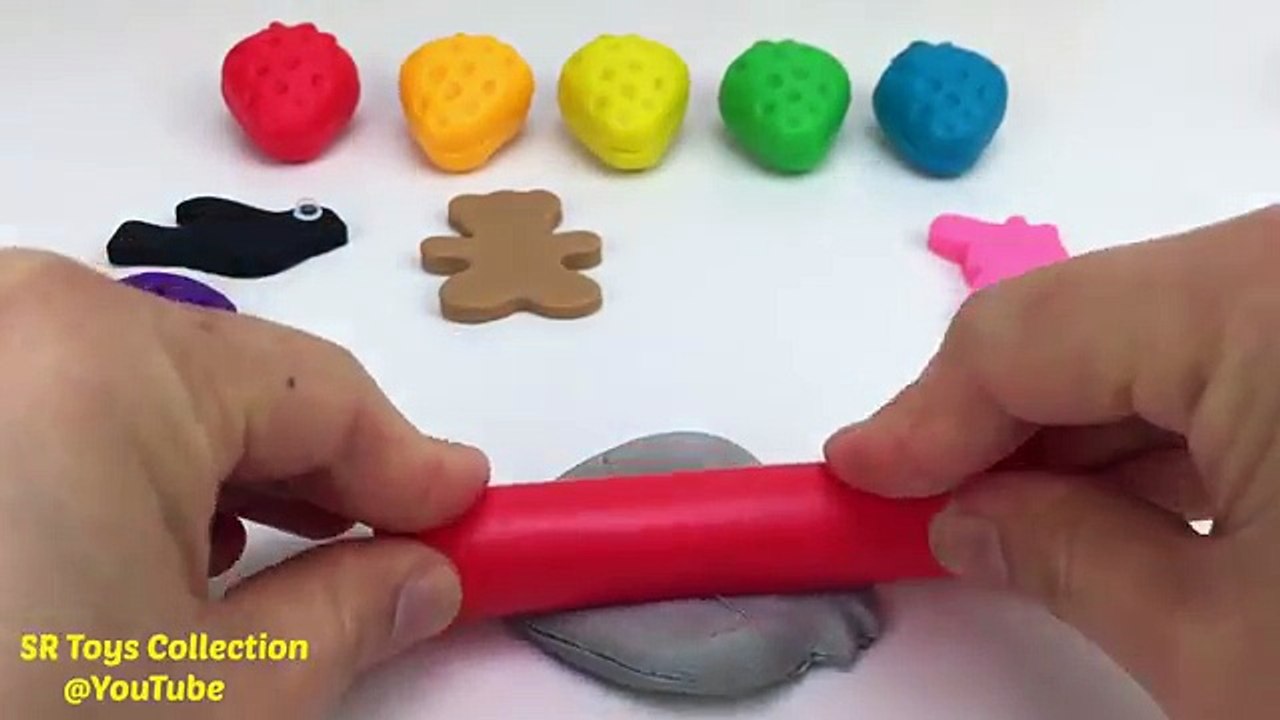 Assorti couleurs biscuit coupeur amusement amusement apprentissage moules porc fraise avec Peppa