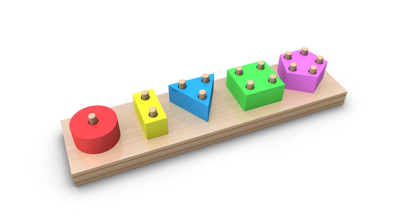 Learn Shapes Names for Kids | 3D wooden toy for kids | Nursery Rhymes Zone.