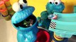 Pixar Cars and Cookie Monster eating Micro Drifters Lightning McQueen Counting Cars