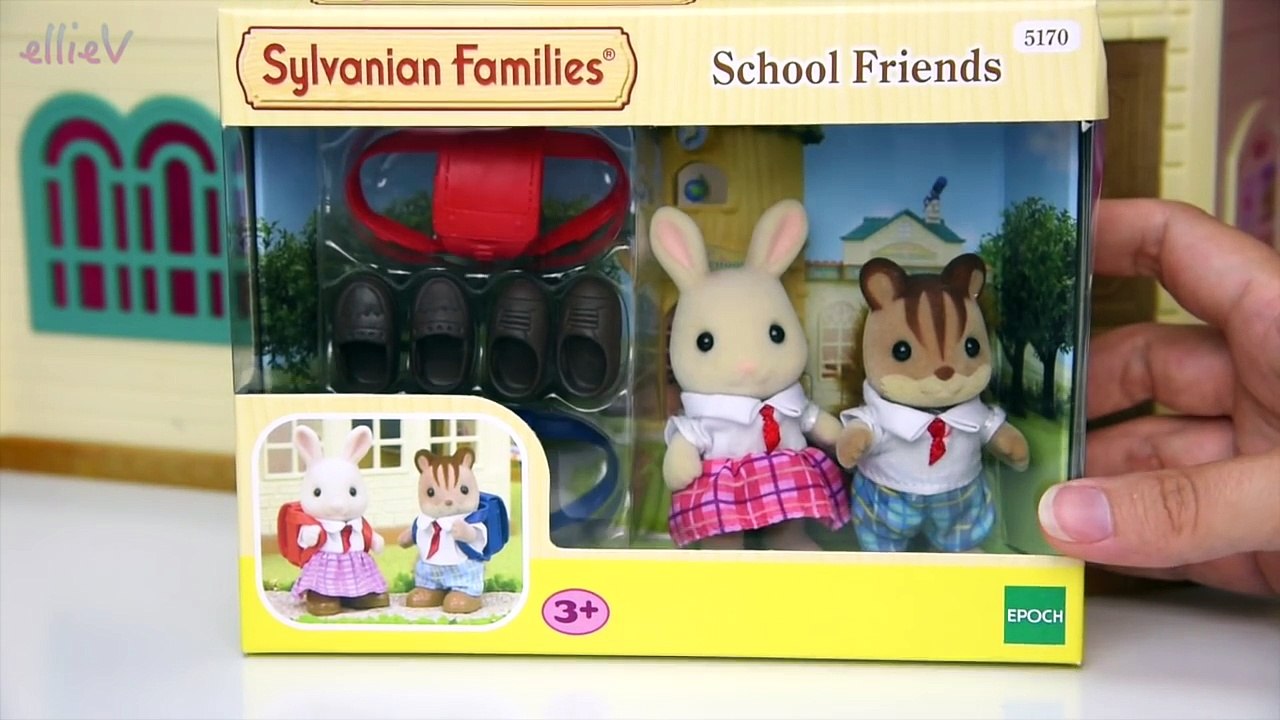 Sylvanian Familes Calico Critters School Friends Setup and Play in Berry Grove School - Kids Toys