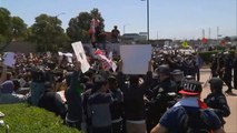 Scuffles at anti-Trump demo at GOP convention