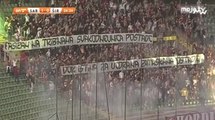 FK Sarajevo - NK Široki Brijeg / Transparent Hordi Zla