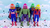 Marvel DC Comics Superheroes Finger Family Play-Doh Smiley Face Heads Best Learn Colors Video