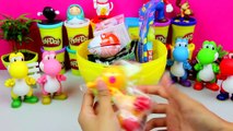 Giant Super Mario Surprise Egg Play Doh Opening Super Mario Brothers Toys