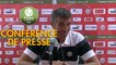 Conférence de presse Nîmes Olympique - AJ Auxerre (3-0) : Bernard BLAQUART (NIMES) - Francis GILLOT (AJA) - 2017/2018