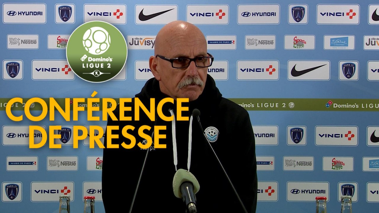 Conférence de presse Paris FC - Tours FC (2-0) : Fabien MERCADAL (PFC) - Gilbert  ZOONEKYND (TOURS) - 2017/2018