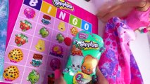 Queen Elsa Disney Frozen Plays Shopkins BINGO Barbie Princess Doll Season 3 Blind Bag Unboxing Video