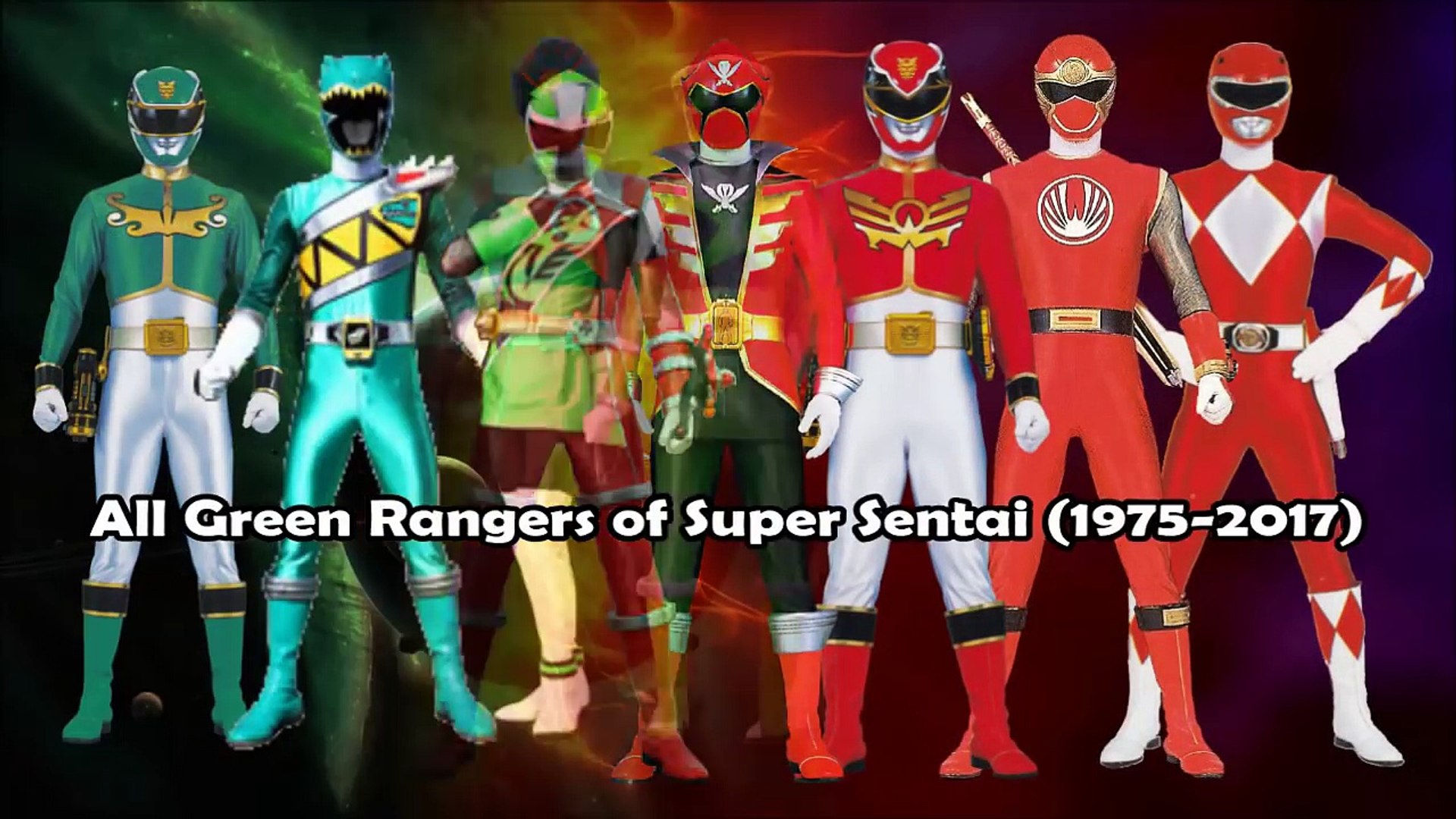All Green Rangers Of Super Sentai 1975 17 Video Dailymotion