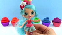 Shopkins Play Doh Rainbow Cupcake Surprises | Shoppie Jessicake Shopkins Season 1, 2 and 3