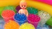 DIY Baby Doll Orbeez Bath Time How To Make Colors Water Ball Learn Colors