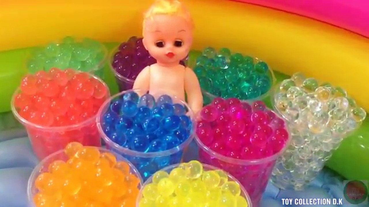 DIY Baby Doll Orbeez Bath Time How To Make Colors Water Ball Learn Colors