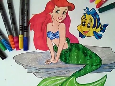 Coloring pages for kids princess Ariel cartoon COLOURING Book princess Disney